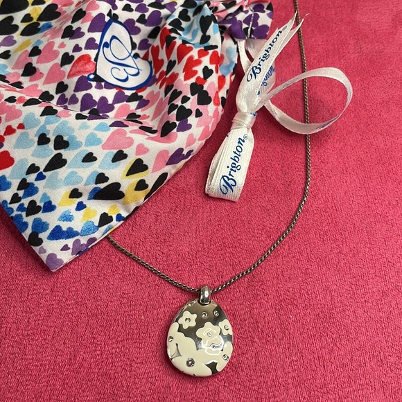 Brighton Veldina Pendant Necklace with White Flowers and Swarovski Crystals - Picture 5 of 5